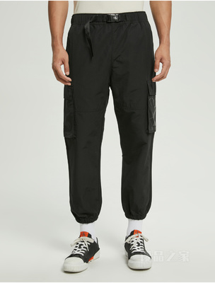 Calvin Klein 22早秋男士工装风LOGO插扣腰带印花束脚休闲裤J321519
