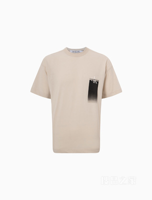 Calvin Klein 22早秋男士时尚几何图案LOGO纯棉透气宽松短袖T恤J321722