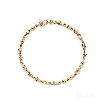 Tiffany HardWear 系列 18K 黄金微型链环手链，大号。