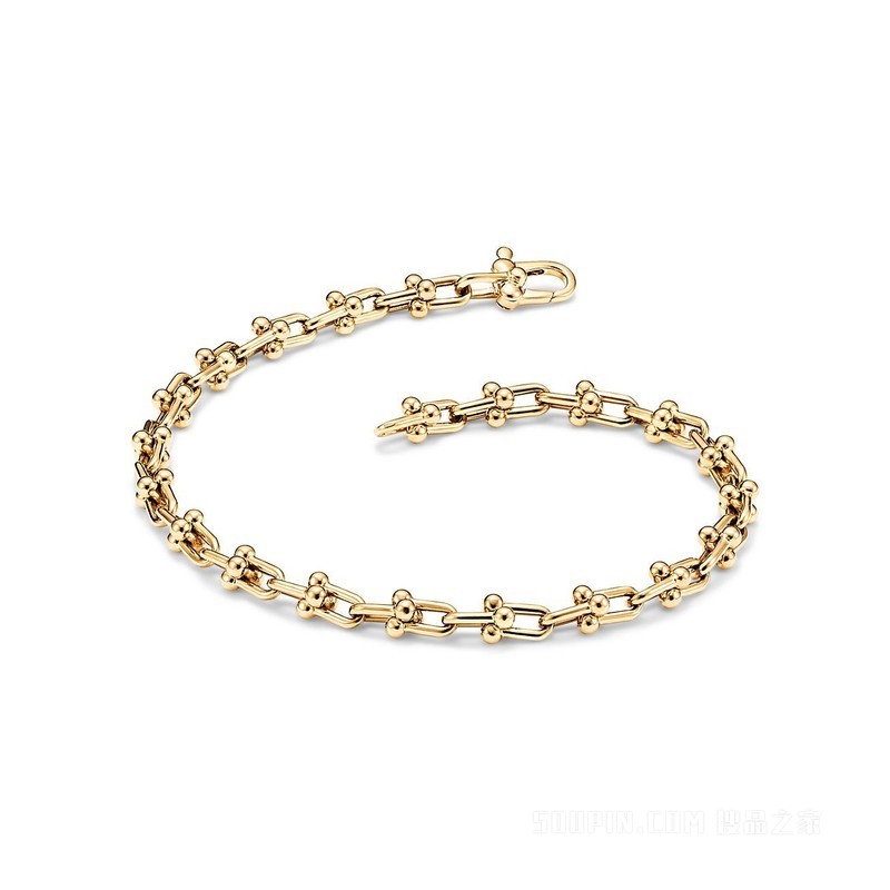 Tiffany HardWear 系列 18K 黄金微型链环手链，大号。