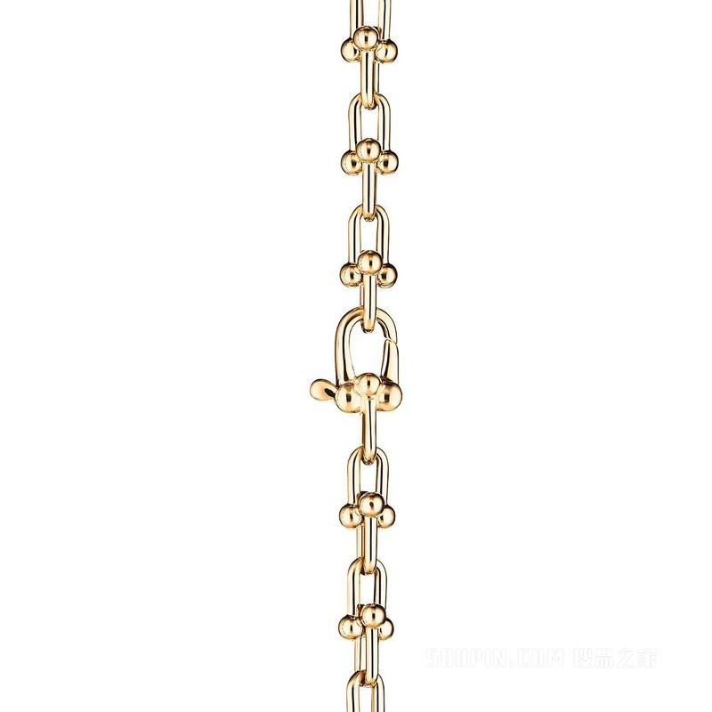Tiffany HardWear 系列 18K 黄金微型链环手链，大号。