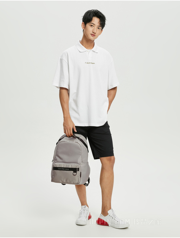 【七夕礼物】Calvin Klein 22秋冬男士LOGO织带大容量拉链双肩包HH3539
