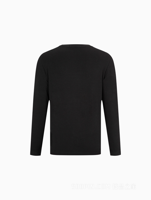 Calvin Klein 22早秋男士休闲圆领舒适浮雕LOGO透气打底长袖T恤J322256