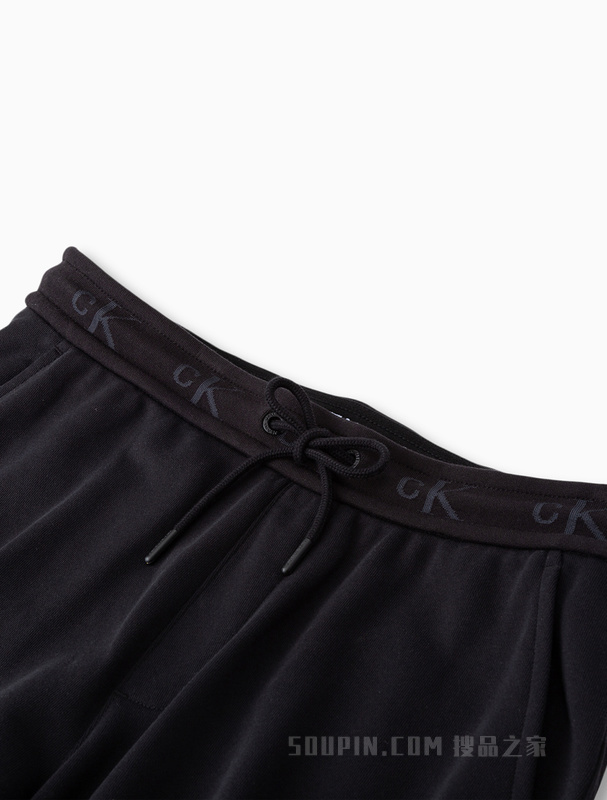 Calvin Klein 22早秋男士时尚LOGO腰边纯棉抽绳针织卫裤休闲裤ZM02067