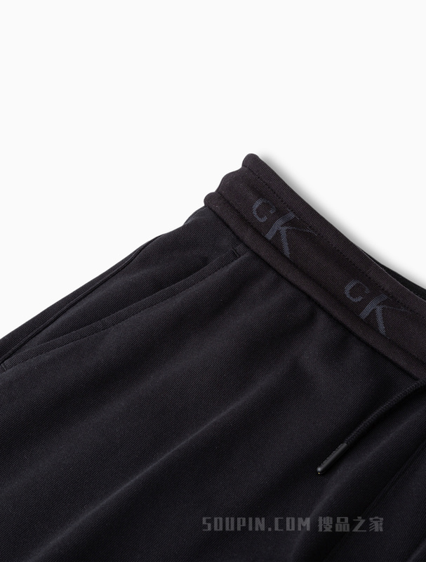 Calvin Klein 22早秋男士时尚LOGO腰边纯棉抽绳针织卫裤休闲裤ZM02067