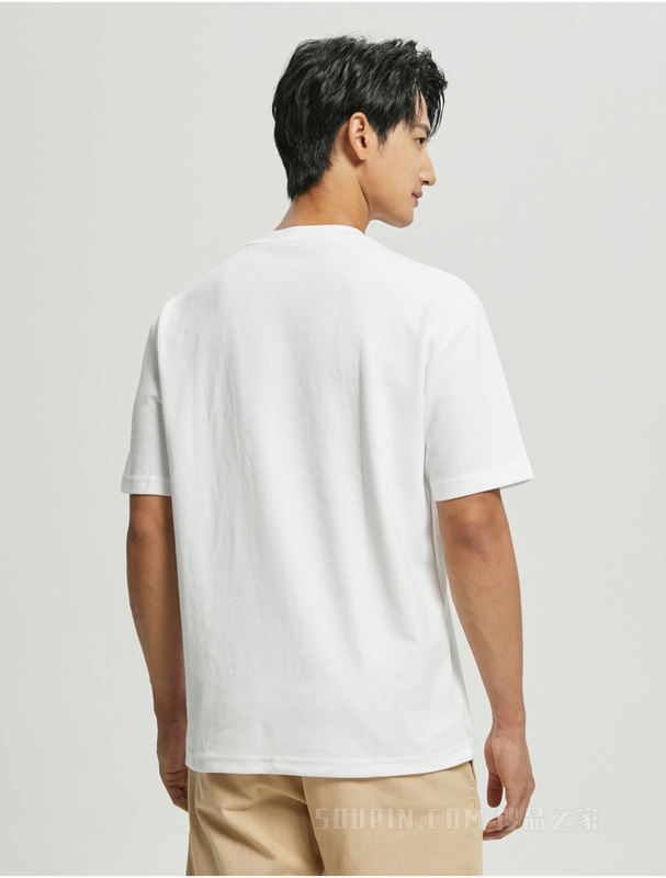 Calvin Klein 22早秋男女情侣中性浮雕LOGO宽松平纹针织短袖T恤J400164