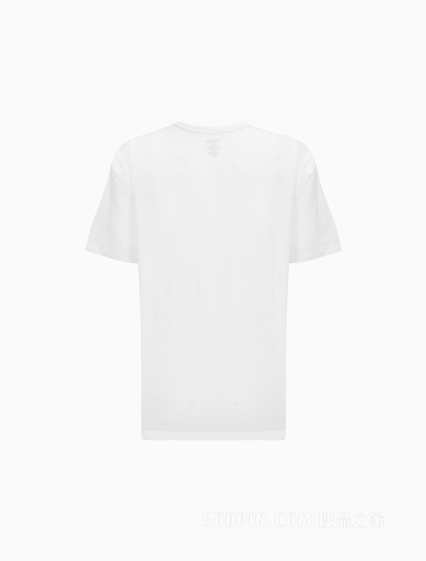 Calvin Klein 22早秋女士休闲简约字母刺绣舒适圆领短袖针织家居服QS6890