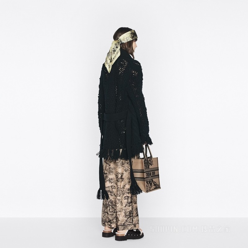 Dior Chez Moi 长裤 榛果色桑蚕丝斜纹面料茹伊印花