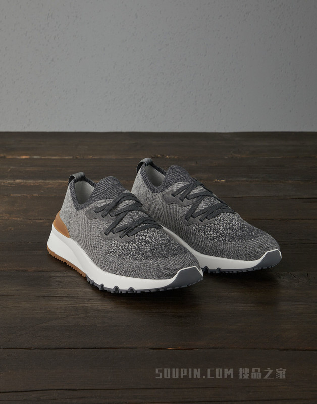 针织织物运动鞋 杂色棉质针织鞋面运动鞋