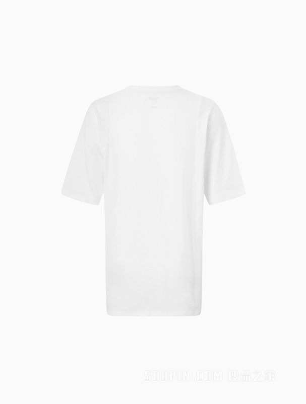 Calvin Klein 22春夏女士休闲男友风撞色LOGO圆领透气短袖T恤4WS2K185