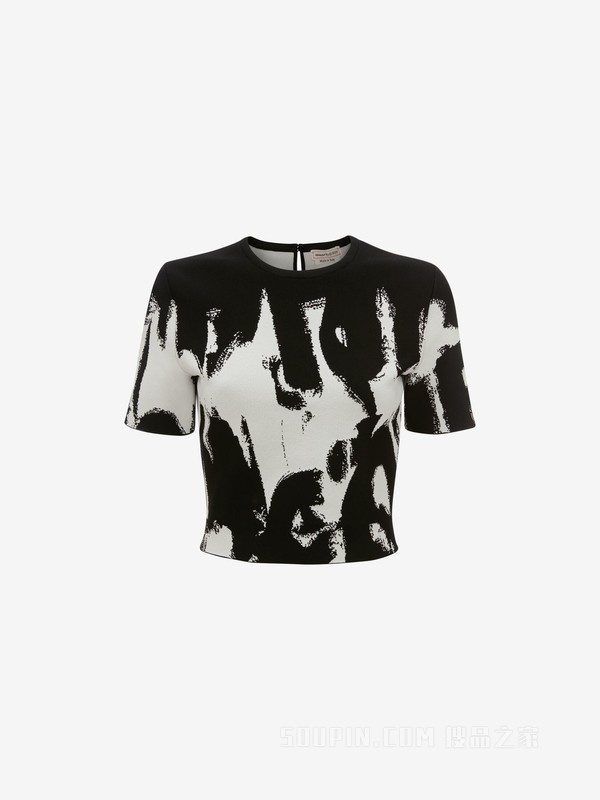 McQueen Graffiti Jacquard Top