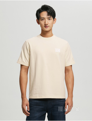 Calvin Klein 22早秋男女情侣中性醒目印花透气圆领短袖卫衣J400178