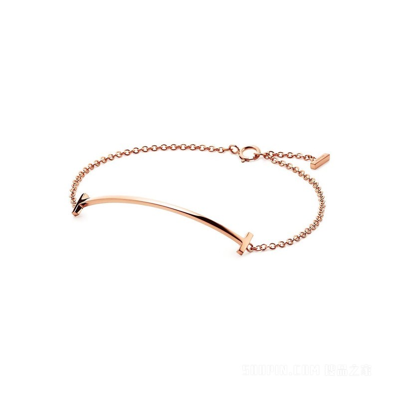 Tiffany T 系列 18K 玫瑰金 Smile 手链