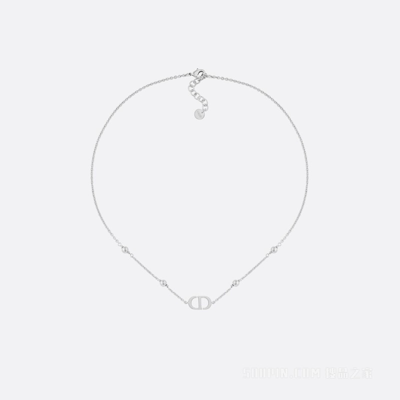 Petit CD 项链 银色饰面金属