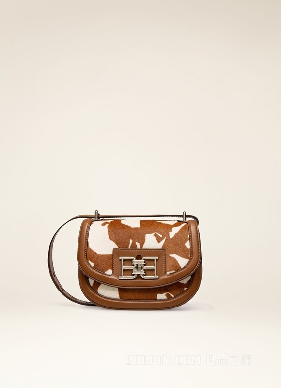 Bally 白色拼棕色皮革迷你包