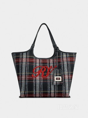 Grand Vivier中号织物购物手袋 彩色