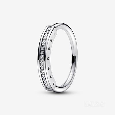Pandora Signature系列Pavé密镶经典戒指