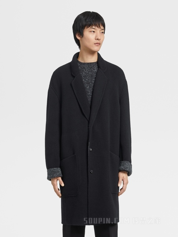 黑色 Oasi Cashmere 大衣