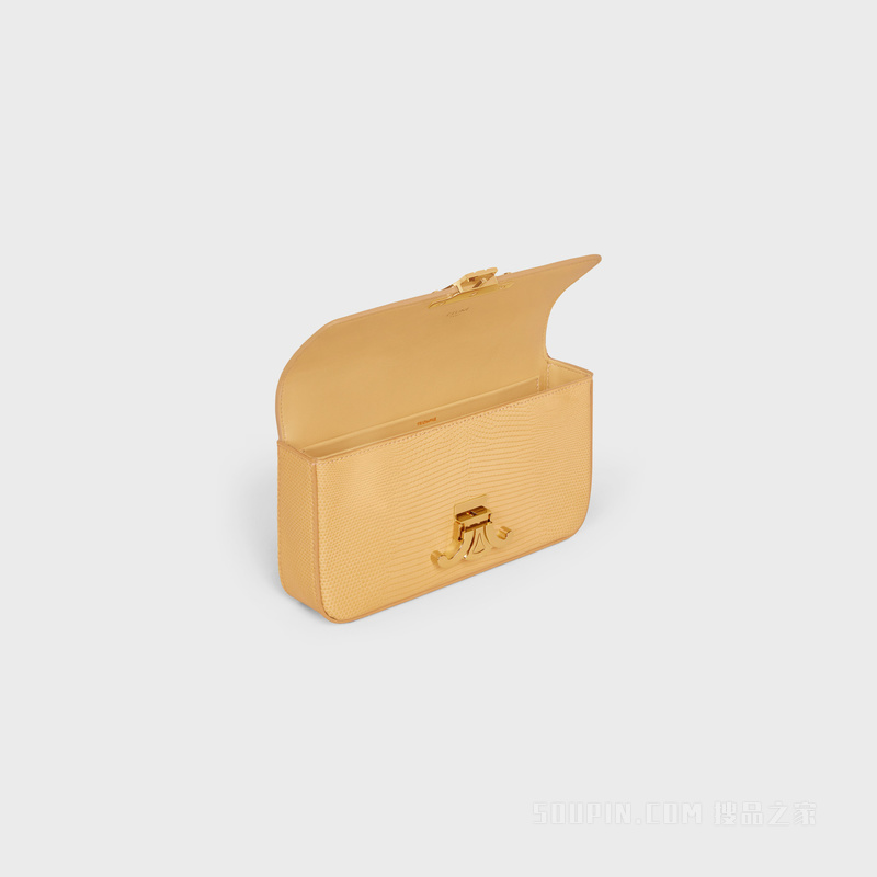 TRIOMPHE蜥蜴皮革链条肩背包 24155