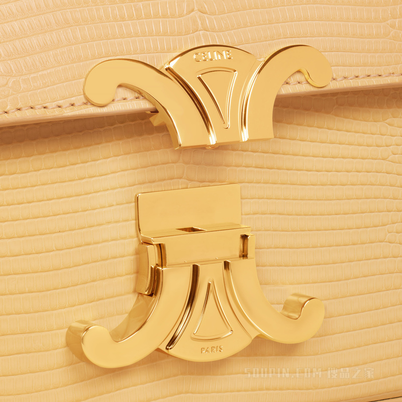 TRIOMPHE蜥蜴皮革链条肩背包 24155