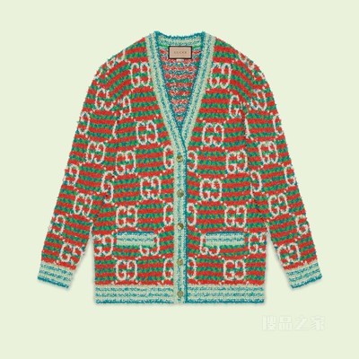 GG棉质开衫 红色和绿色