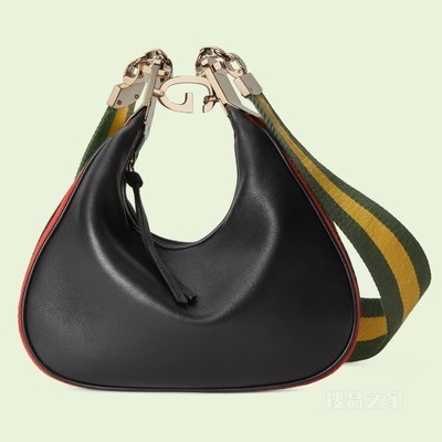 Gucci Attache系列小号肩背包 黑色皮革