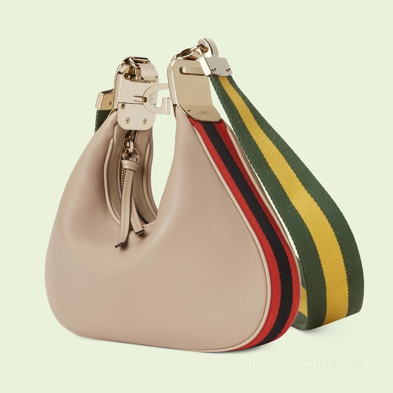 Gucci Attache系列小号肩背包 燕麦色皮革