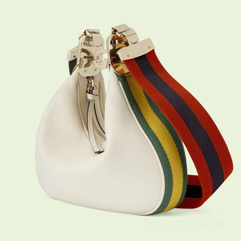 Gucci Attache系列小号肩背包 白色皮革
