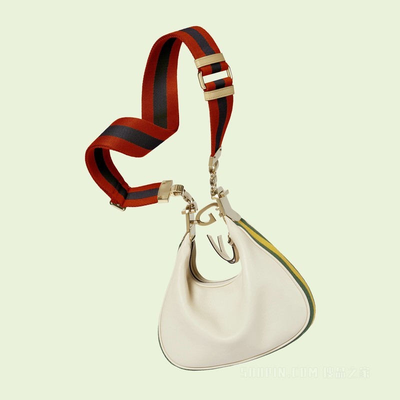 Gucci Attache系列小号肩背包 白色皮革