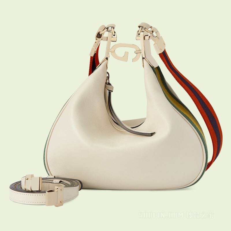 Gucci Attache系列小号肩背包 白色皮革