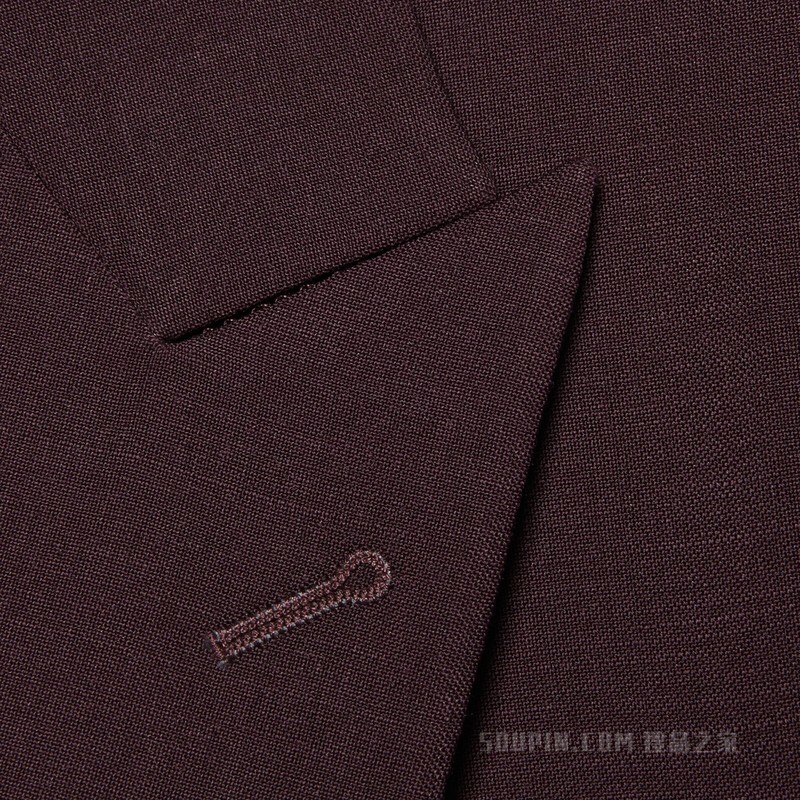 马海毛羊毛混纺正装 棕色