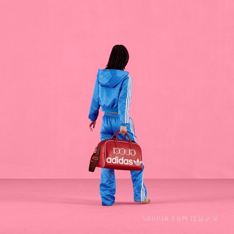 adidas x Gucci联名系列拉链夹克 蓝色