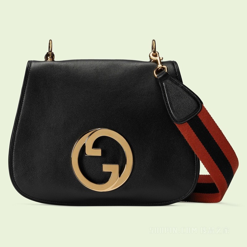 Gucci Blondie系列中号手袋 黑色皮革