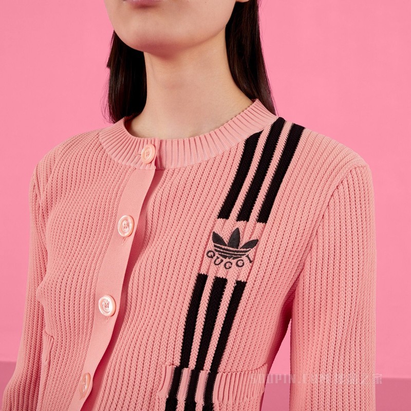 adidas x Gucci联名系列短款开衫 粉色