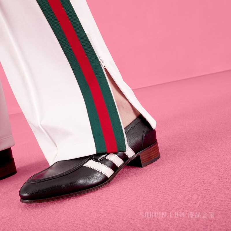 adidas x Gucci联名系列慢跑喇叭裤 白色