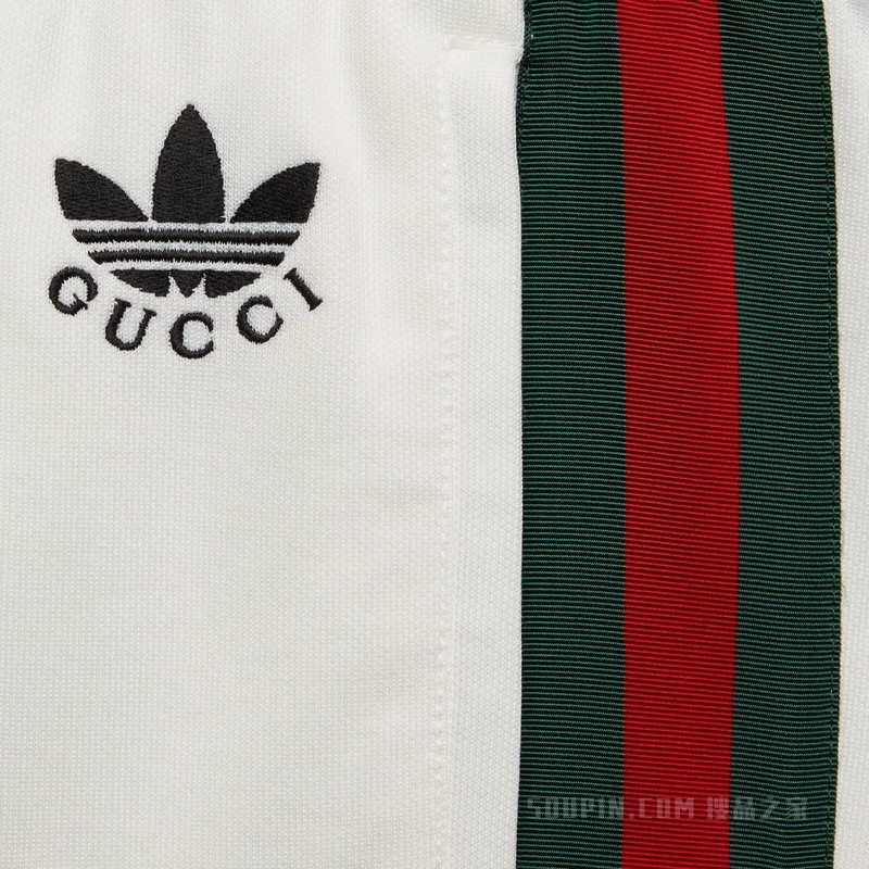 adidas x Gucci联名系列慢跑喇叭裤 白色