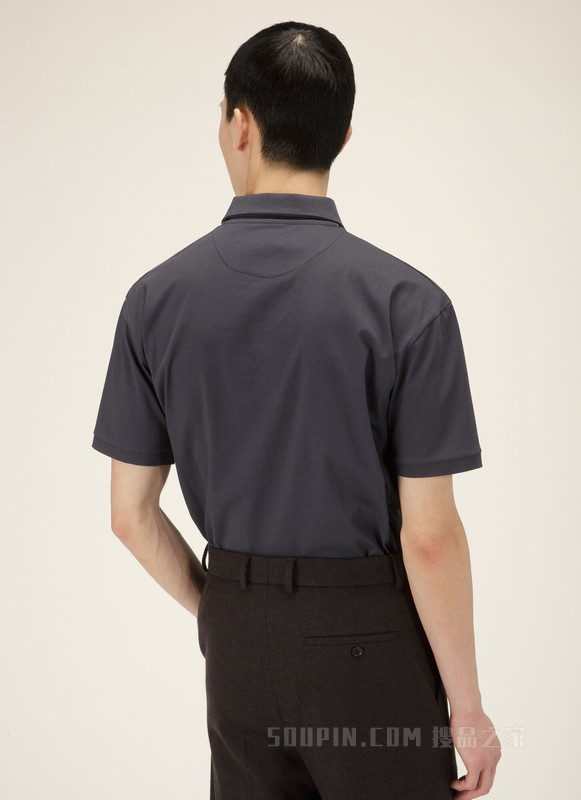 Bally Stripe Polo 衫 海军蓝棉质 Polo 衫