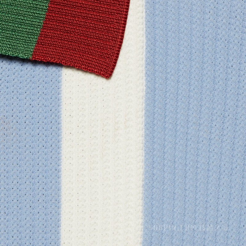adidas x Gucci联名系列Polo衫 浅蓝色