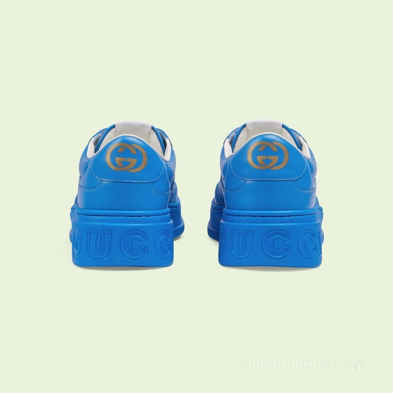 男士GG运动鞋 压纹皮革