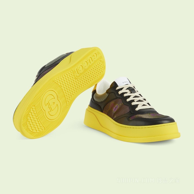 男士GG运动鞋 光泽Supreme帆布