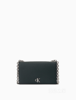 Calvin Klein 22早秋新款简约金属LOGO翻盖链条钱包斜挎包DP1556