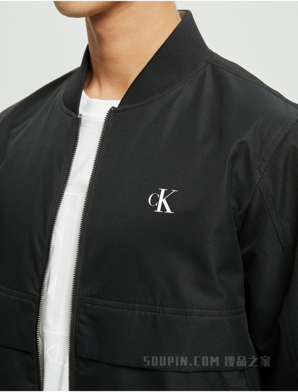 Calvin Klein 22秋冬新款男士双面穿时尚印花LOGO棒球领单夹克J322562