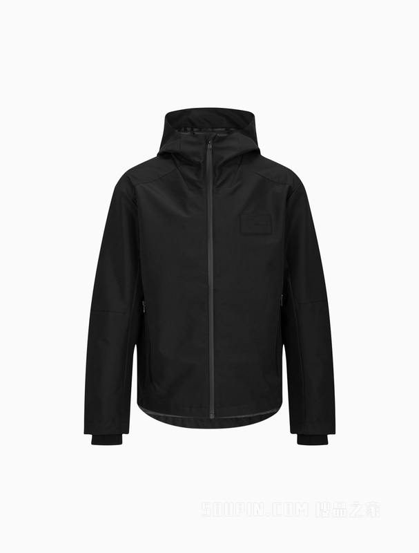 Calvin Klein 22早秋新款男士简约LOGO贴片立领连帽单夹克J322319