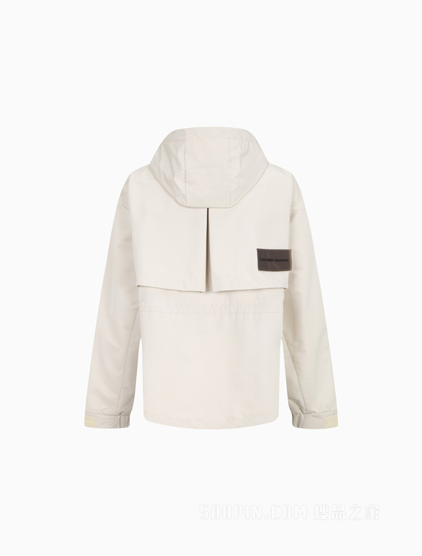 Calvin Klein 22早秋新款女士休闲多口袋LOGO织带抽绳连帽单夹克J219972