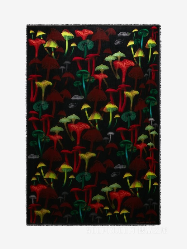 Psychedelic Mushroom披肩