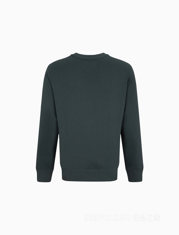 Calvin Klein 22秋冬新款男士休闲圆领纯棉LOGO刺绣方标套头卫衣J320775