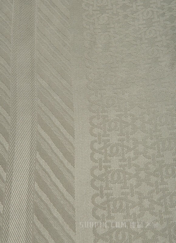 B 型交织字母围巾 灰色丝毛混纺围巾