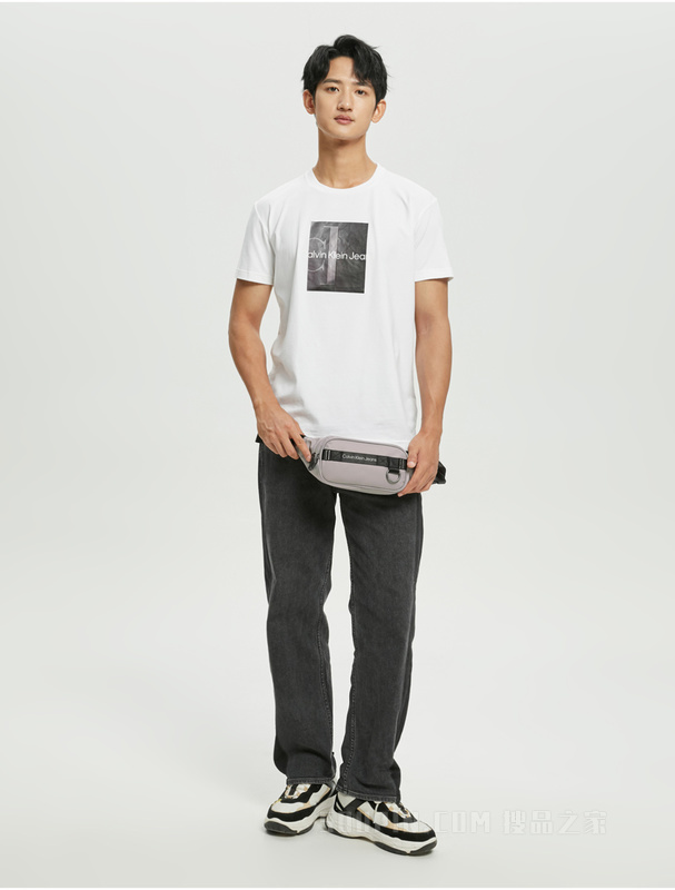 Calvin Klein 22秋冬新款男士时尚LOGO织带调节插扣腰包HH3521
