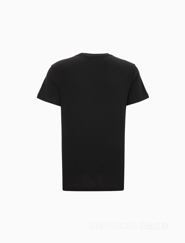 Calvin Klein 22春夏新款男士休闲纯棉透气叠影字母印花短袖T恤ZM01923