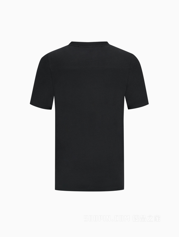 Calvin Klein 22春季新款男士休闲圆领顺色刺绣LOGO透气短袖T恤ZM01891